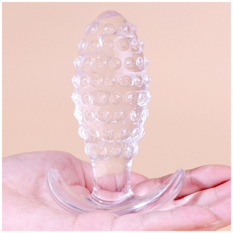 ClearlyHorny Plug transparent Dotted Pine S 6.5 x 2.5cm